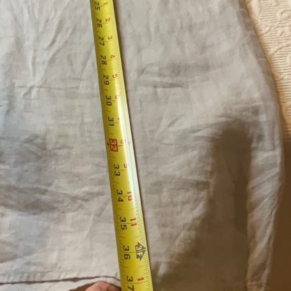 Chelsea & Theodore Sky Blue Linen Dress. Size Large. Embroidered accent. - Picture 12 of 12